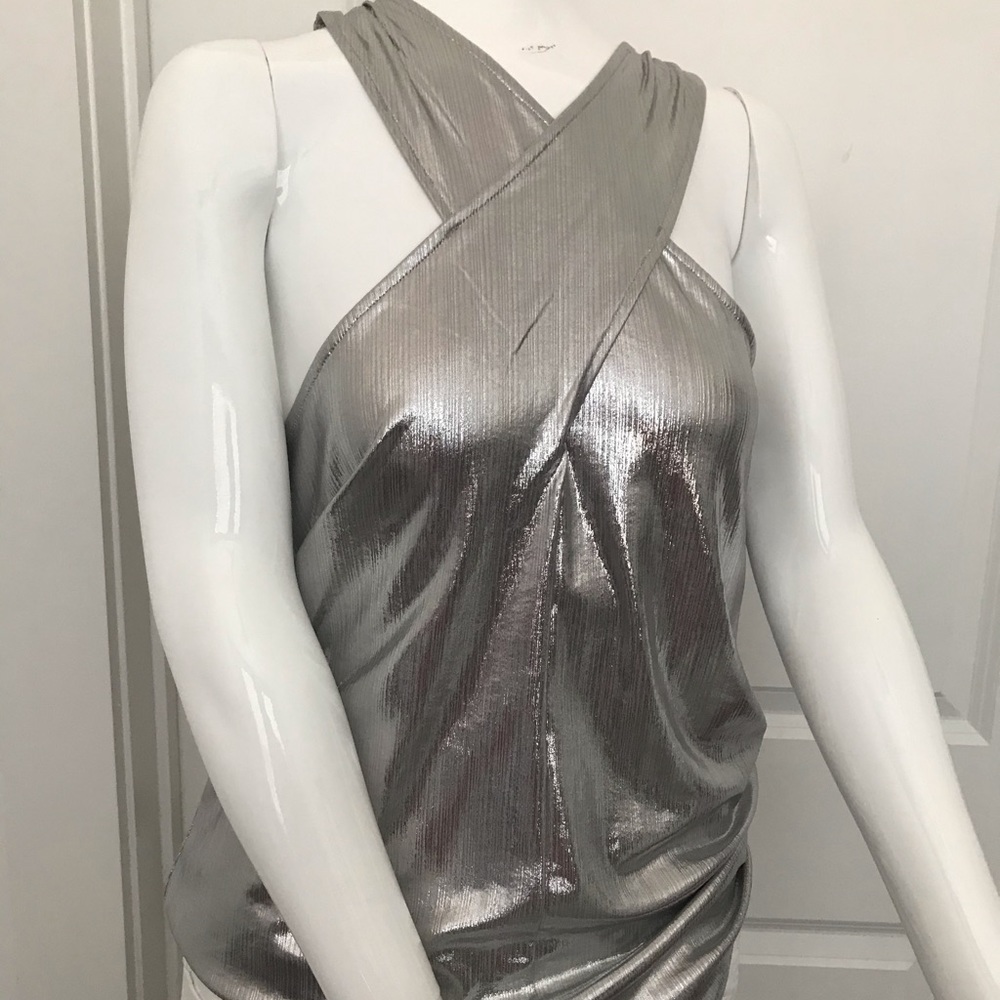Women’s INC Party Top.  Silver XL